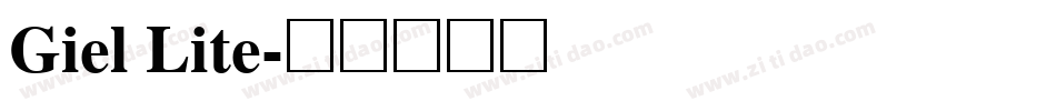 Giel Lite字体转换